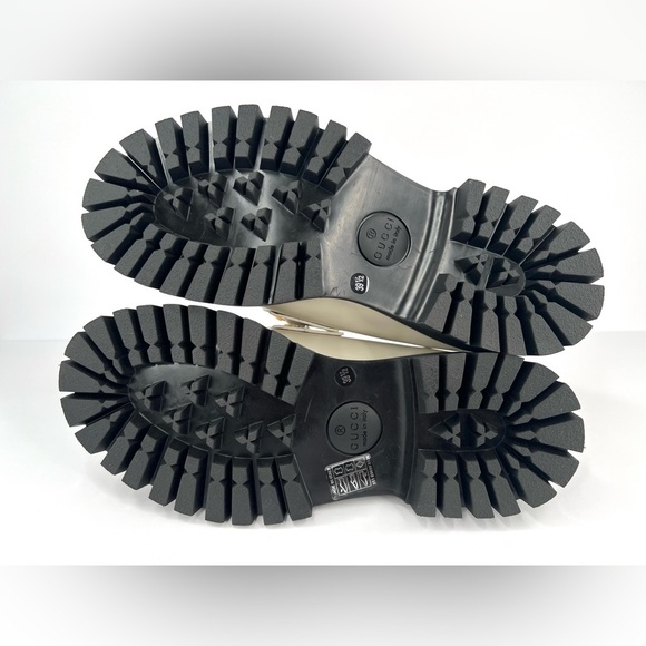 Gucci Jeanne GG Logo Chain Cordovan Lux Moc Toe Platform Loafers Size EU 39.5 - Picture 8 of 14